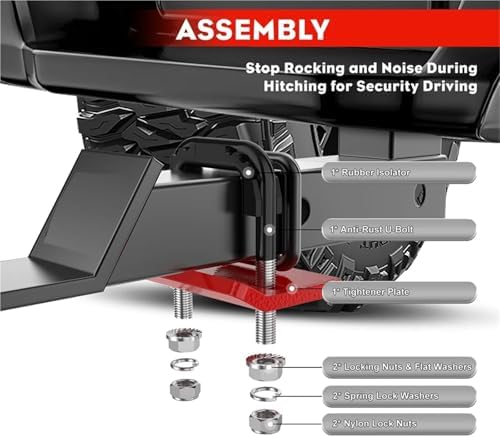 Hitch Tightener 2pCS Hitch Anti Rattle Anti Rattle Clamp, Hitch Stabilizer - Image 3