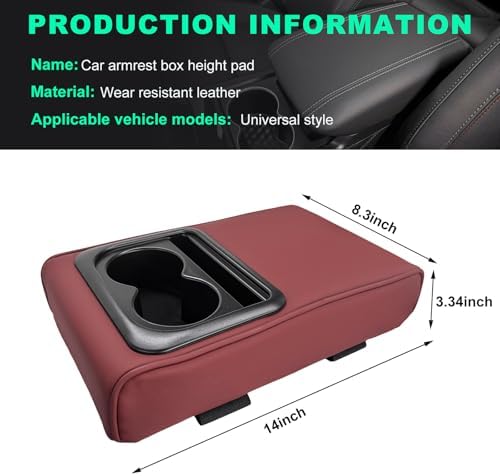 Car Center Console Armrest Pillow, Memory Foam Auto Armrest Box Cover - Image 2