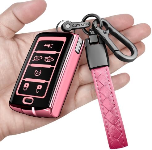 for Jeep Key Fob Cover with Keychain Soft Full Protection Key Shell Compatible by Sindeda
