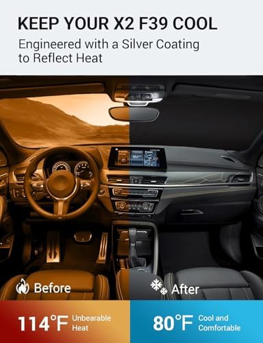Proadsy Custom Fit 2018-2023 BMW X2 Windshield Sun Shade, Blocks Heat - Image 3