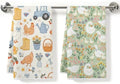 2 Pcs Cute Chicken Kitchen Towels, Goose Soft Absorbent Hand Tea Towel by ZHAMEN