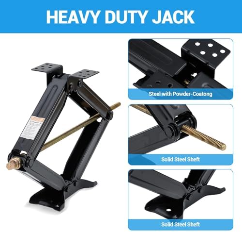 Heavy-Duty RV Stabilizer Scissor Jacks 2-Pack, 7500 LBS Capacity Each, - Image 3