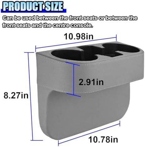 ZIMISI Car Cup Holder, Leather Front Console Gap Filler Organizer - Image 2