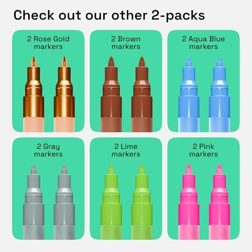 ARTISTRO Orange Acrylic Paint Markers - Image 6