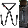 BWOGUE Double Dog Seat Belt for Car, Reflective Headrest Restraint Lead by BWOGUEPetHome
