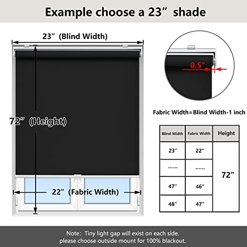 AOSKY Blackout Cordless Roller Shade - Image 5