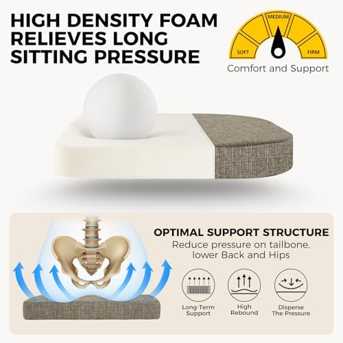 downluxe Indoor Chair Cushions for Dining Chairs, Soft and Comfortable Textured - Image 5