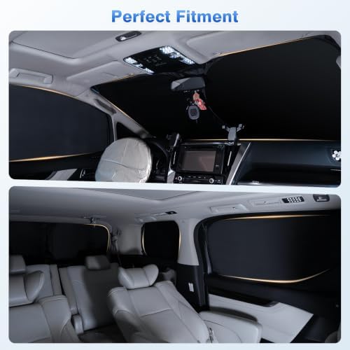Canvcle Window Shades for 2017-2025 Jeep Compass Accessories Windshield Sun - Image 6