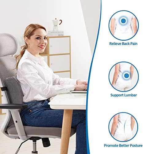 SAIREIDER Lumbar Pillow, Memory Foam Office Chair Back Support Pillows Back - Image 3