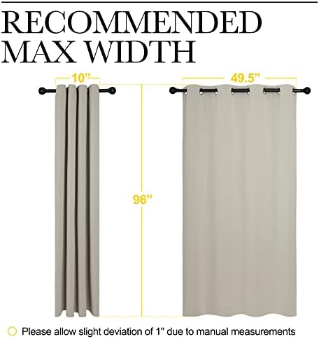 NICETOWN Natural Room Darkening Curtains 96" Long - Image 7