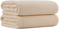 MICROFI New Microfiber Waffle Bath Towels, 2 Pieces, Fast Drying, Lint Free 430 by Unknown
