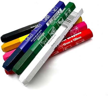 Zeluga 4.7in. x 0.5in. Hex Shape Industrial Lumber Marking Crayons - Image 7
