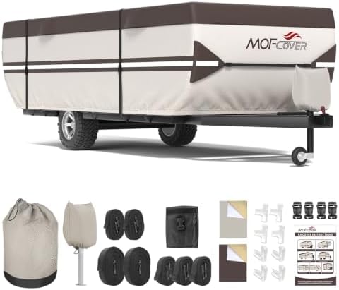 Pop Up Camper Cover, 9 Layers Waterproof 10-12ft RV Cover by Unknown