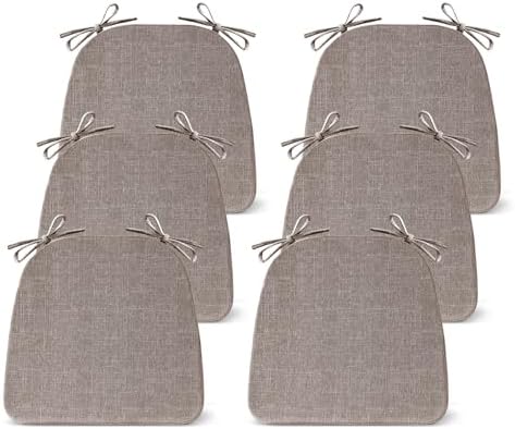 IASEAHK Chair Cushions for Dining Chairs Set of 6, Non Slip Kitchen Chair Pads by IASEAHK