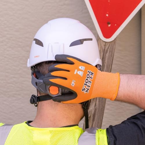 KLEIN TOOLS 60823 Work Gloves, Knit Dipped Cut Resistant ANSI A1 Nitrile Coated - Image 7