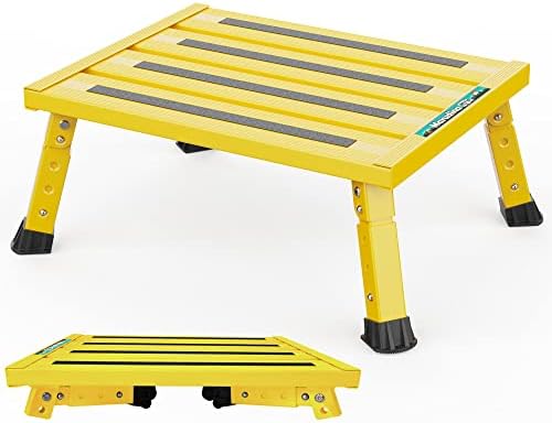 Marudina Large Platform RV Steps, 3-Level Adjustable Height Aluminum Folding by Marudina-Makeyourlifebetter