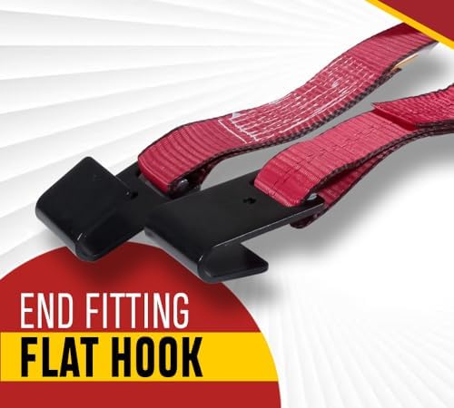 Ratchet Tie-Down Straps with Flat Hooks, 000 Lbs Breaking Strength | TieDown - Image 3