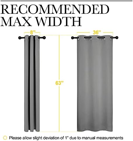 NICETOWN Silver Grey Blackout Curtains - Image 6