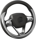 HOTOR Car Leather Steering Wheel Cover Universal 14.5"-15", Carbon Gray by HOTOR