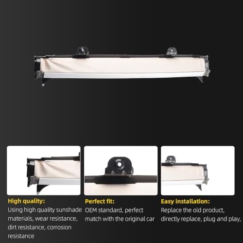 Dasbecan Beige Panoramic Sunroof Sun Shade Compatible - Image 3