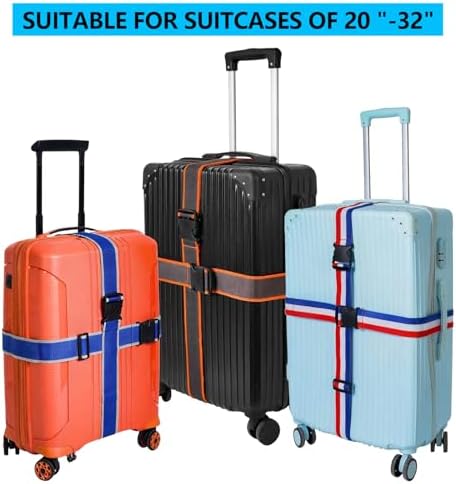 Luggage Straps and Tags Set for Suitcase, 4 Vibrant Color Straps and 4 Tags - Image 5