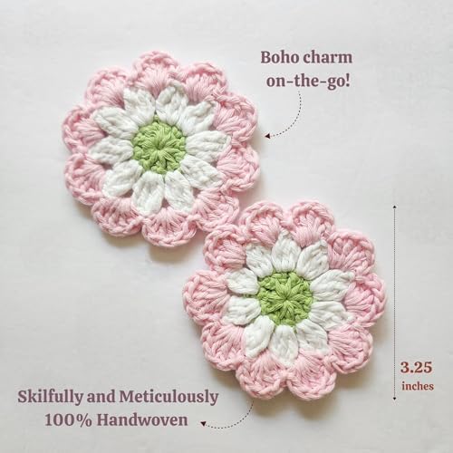 Cotton Car Coasters 2pc Car Cup Coasters Cute car Accessories - Image 5