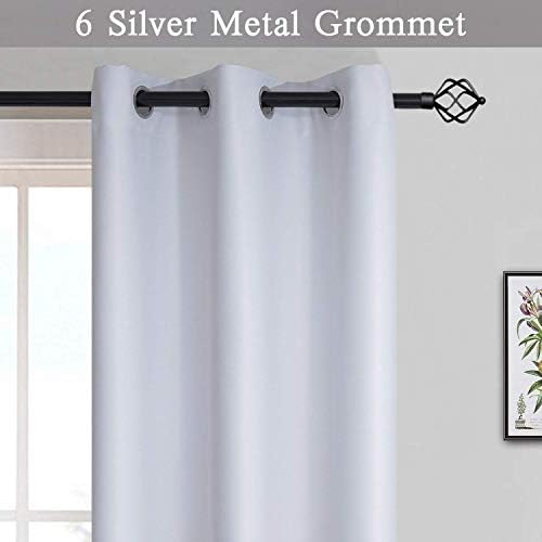 SimpleHome Ombre Gradient Black White to Gray Curtains - Image 4