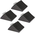 AFA Tooling 5T Rubber Wheel Chocks, 4 Pack, Two Pairs & Metal Handles by AFAToolingApprovedforAutomotive
