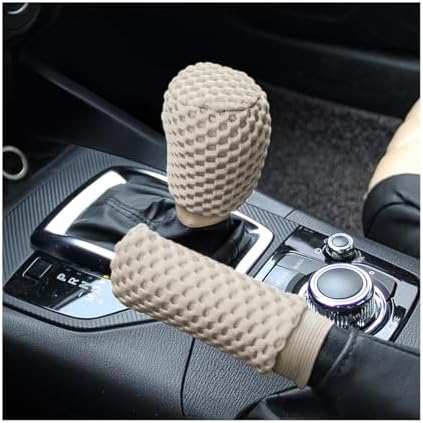 AUCELI 2 Pack Car Gear Shift Knob Cover & Handbrake Cover, Automotive Anti-Slip by AUCELI