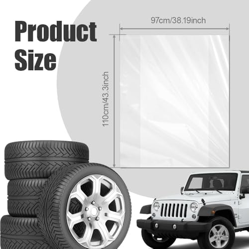 4PCS Extra-Large Tire Covers, Tear-Resistant LDPE Plastic Tire Bags - Image 2