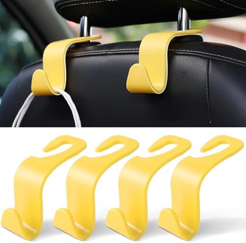 LivTee Car Seat Headrest Hook, Car Headrest Hidden Hook, 4 Pack Universal Auto by LivTee