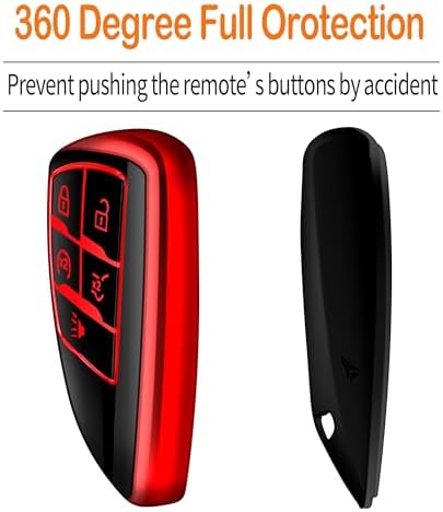 Soft Key Fob Cover with Keychain, 2021-2026 Chevy GMC Smart Key Protector - Image 4
