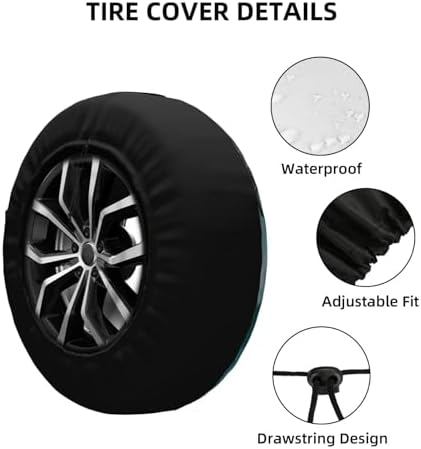 Spare Tire Cover for RV Camper, Marble Sea Turtle Nautical Coastal Tire Cover - Image 4