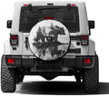 Delerain Spare Tire Cover with Backup Camera Hole Bear and Tree Wheel Covers by Delerain