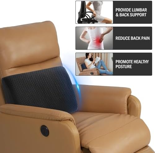 HOMBYS Lumbar Support Pillow for Recliner Chair, Memory Foam Back Support - Image 4