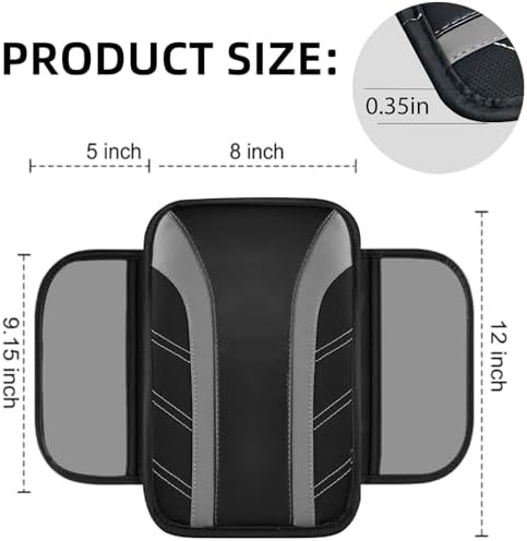 NBTEPEM 10 Pcs Grey Car Floor Mats Full Set & Sport Leather Grey Steering Wheel - Image 6