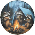 Raccoons Campfire Universal Spare Tire Cover, 14 Inch, Cute Waterproof by Unknown
