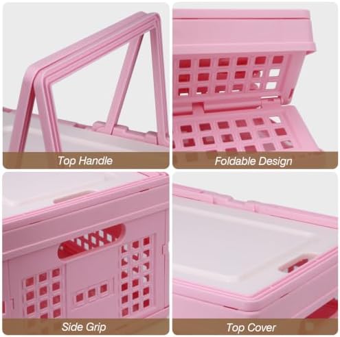 Collapsible Storage Crate, Foldable Plastic Basket - Image 6
