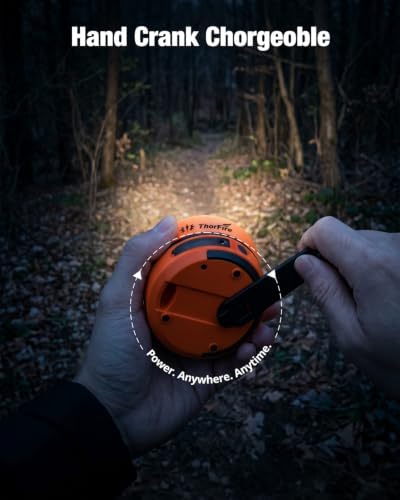 THORFIRE Hand Crank Camping Lantern 4 Pack, 2-in-1 Collapsible LED Light - Image 3