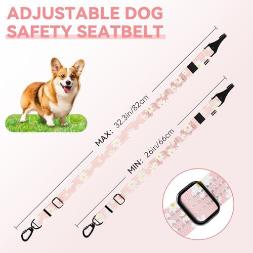 Pawaboo Dog Car Seat Belt– Reflective & Adjustable Dogs Cars Harness Leash - Image 6