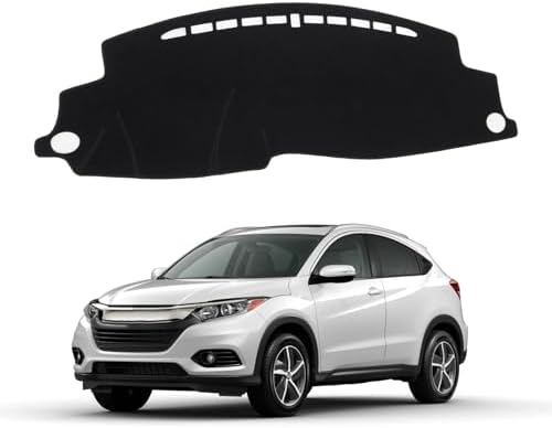 KUST Black Dash Cover for Honda HR-V HRV 2016-2021 2022 Dashboard Cover by KUST