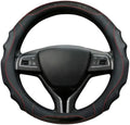 Leather Car Steering Wheel Cover, 14.5-15Inch Anti-Slip Steering Wheel Cover by TRROCC