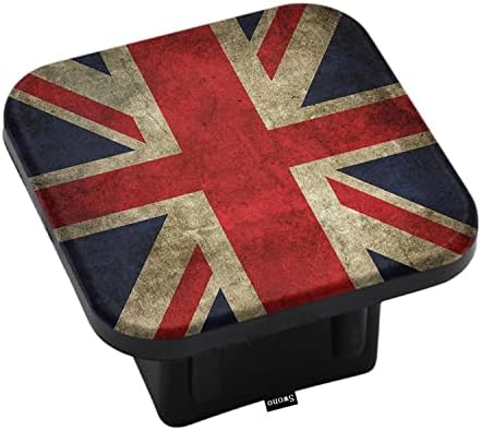 Swono Towing Hitch Cover UK Flag, Vintage United Kingdom British Flag Trailer by Swono
