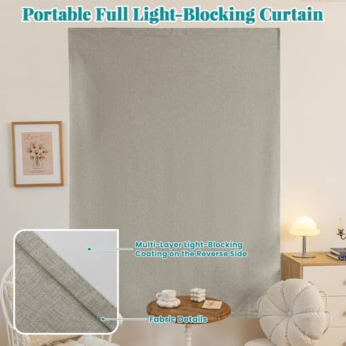 100% Blackout Adhesive Blackout Curtains- Self Stick Shades Window Blinds - Image 6