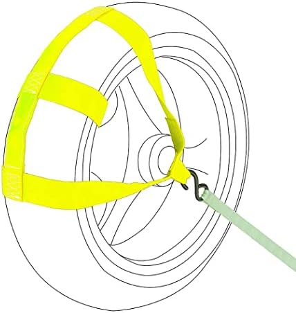 MOTO4U Universal Motorcycle Rear Wheel Tie down Strap in Yellow by MOTO4U