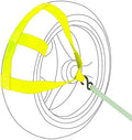 MOTO4U Universal Motorcycle Rear Wheel Tie down Strap in Yellow by MOTO4U