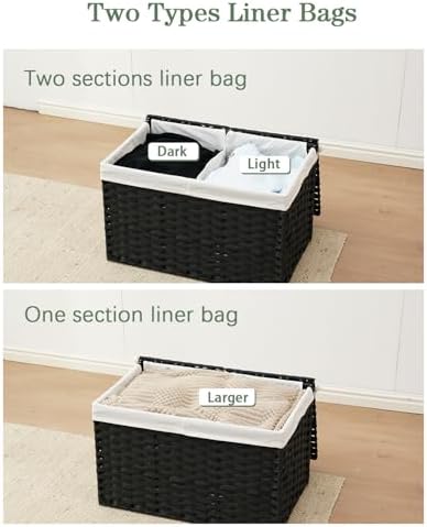 SETVSON Storage Basket with Lid Wicker Baskets - Image 7