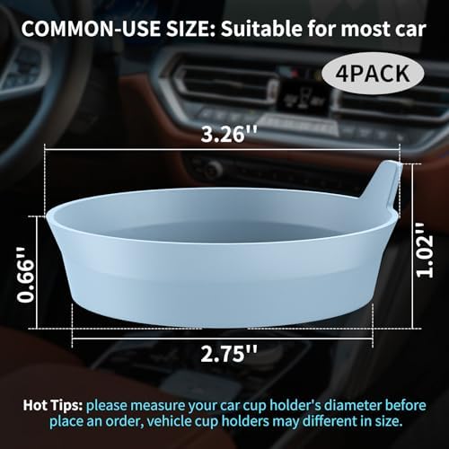 ME.FAN Car Cup Holder Coasters Silicone Cups Mats, Automotive Universal - Image 2