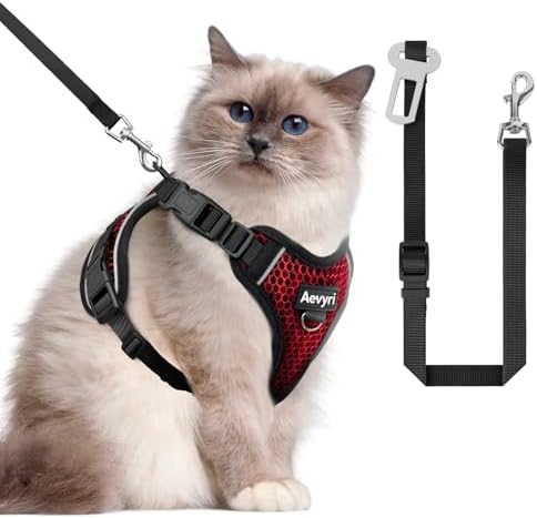 Cat Harness and Leash for Walking Escape Proof Soft Adjustable Cat Leash by Unknown
