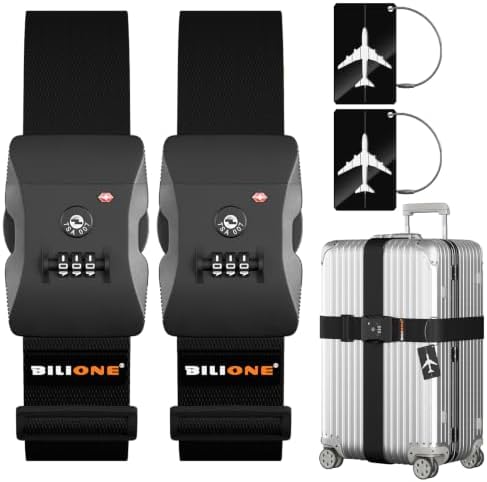 BILIONE Luggage Straps TSA Approved, Suitcase Belt by BILIONE